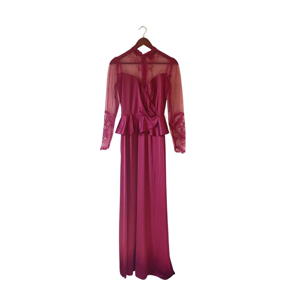 Vintage Victorian style‎ 80s maxi dress sheer sleeves size xs